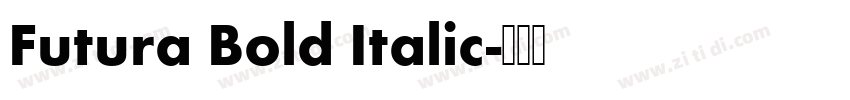 Futura Bold Italic字体转换